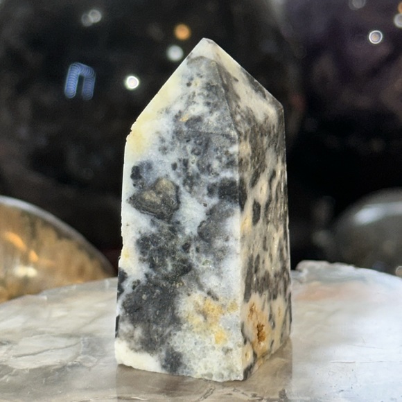 Sphalerite 4 Sided Crystal Point With Druzy! - Picture 5 of 6